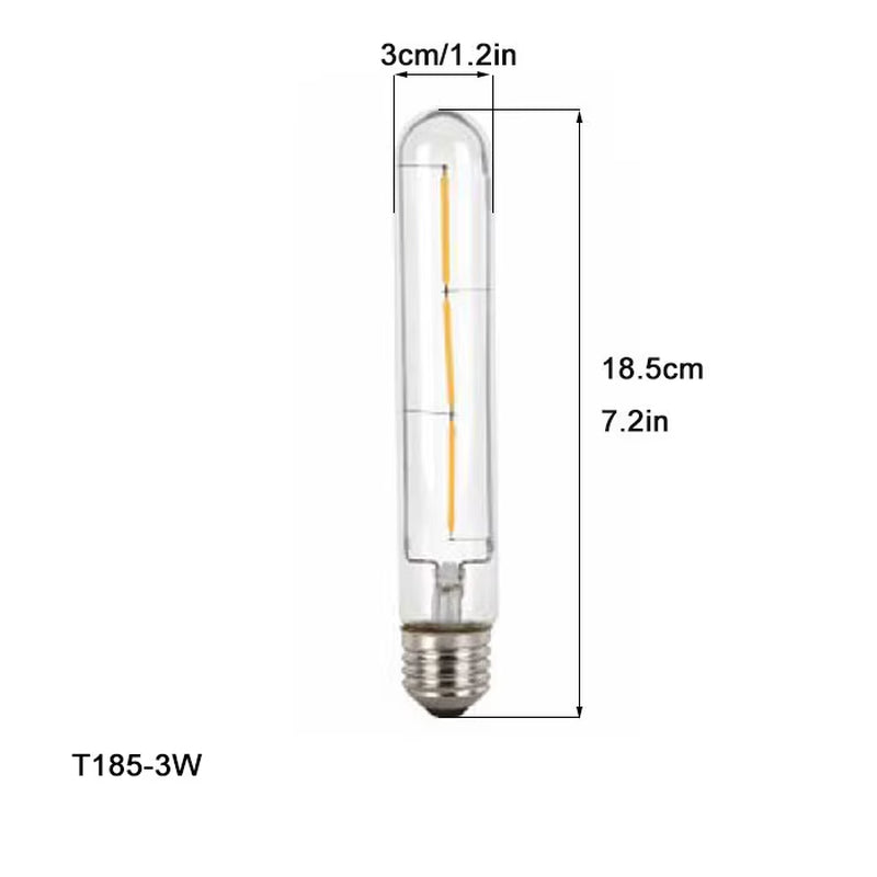 100-240V 6000K LED Filament Light Bulb 110V 120V 6500K Tubular Edison Bulbs T10 T185 T225 T30 T300 Long Tube 4W 6W 8W Led Bulb
