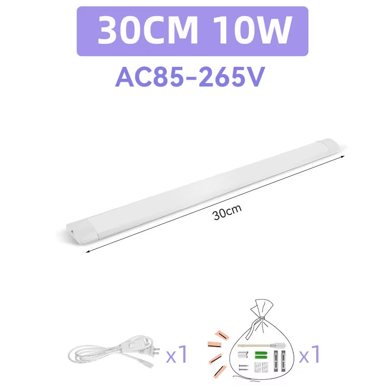 Led Tube Light Fixture High Brightness Lamp Tube 85V-265V Bar Lighting Bulb for Kitchen Home-Appliance Light Strip LED Luminaire