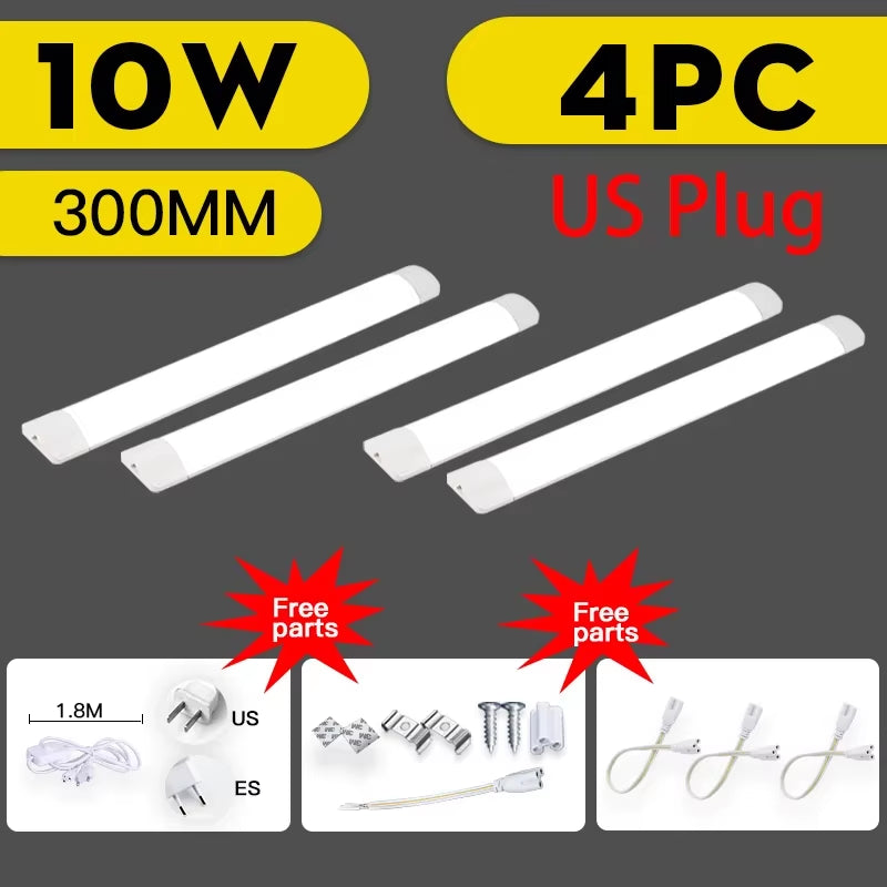 Led Tube Light 85-265V 10W 20W Led Bar Lamp 30/50CM Tube Ceiling Wall Lamps Home Indoor Lighting Fixture for Kitchen Bedroom