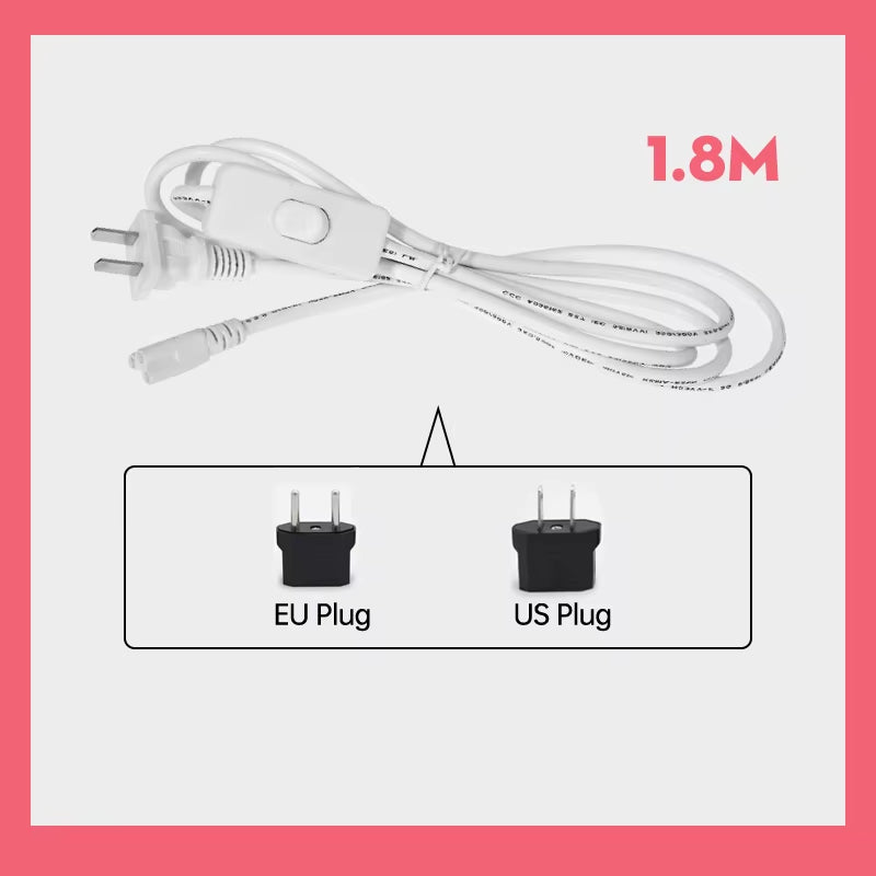 Led Tube Light with 1.8M Switch Wire 30Cm 50Cm 60Cm Kitchen Lamp for Living Room Bedroom under Cabinet Lights Bar Led Tube Lamp