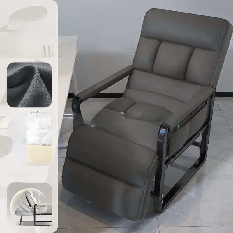Comfortable Office Computer Chair Dual-Purpose Lunch Break Sitting and Lying Sedentary Chair for Ergonomic Support