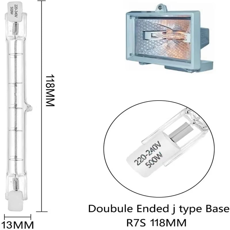 10/50PCS J118 100W 200W 300W LED Glass Tube COB Light Bulb High Power Corn Lamp Replace Halogen Light Wholesale