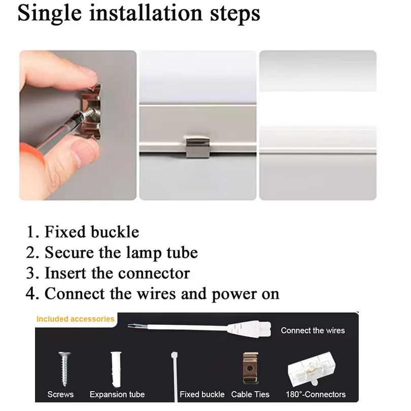 T5 T8 Led Tube Light 220V 110V Wall Lamp Bulb Light 10W Lampa for Home Indoor Kitchen Lighting Garage Light Ceiling Lighting