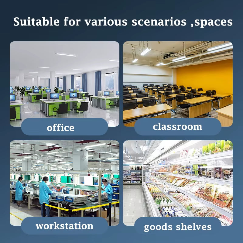 120CM Led Tube Lights 100W Led Lamps Bar 60CM Kitchen under Cabinet Lamp for Warehouse Office Home Commercial Ceiling Wall Light