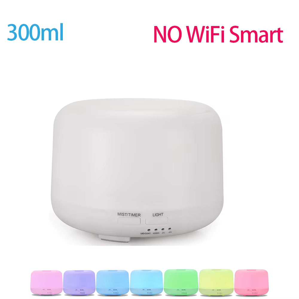 Wifi Smart 550ML Electric Aroma Diffuser Essential Oil Diffuser Air Humidifier Ultrasonic Remote Control Mist Maker Home
