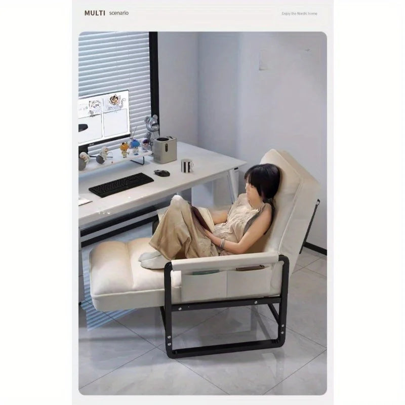 Comfortable Office Computer Chair Dual-Purpose Lunch Break Sitting and Lying Sedentary Chair for Ergonomic Support