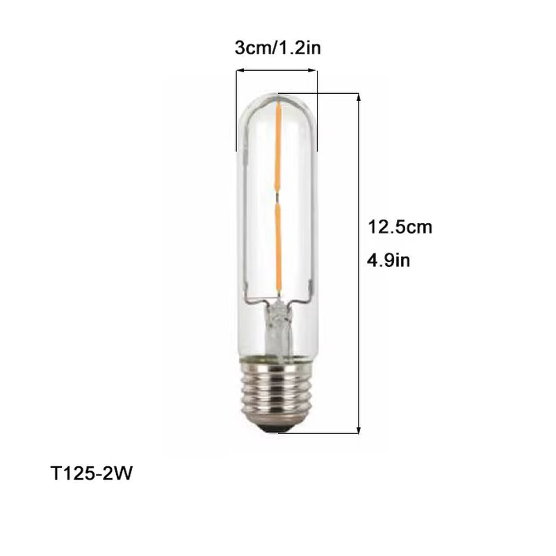 100-240V 6000K LED Filament Light Bulb 110V 120V 6500K Tubular Edison Bulbs T10 T185 T225 T30 T300 Long Tube 4W 6W 8W Led Bulb