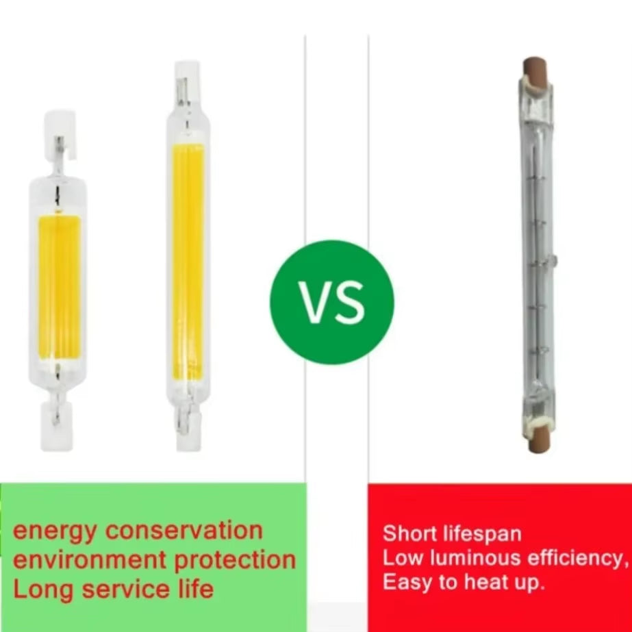 Paamaa R7S LED COB Glass Tube 78Mm 189Mm 118Mm J78 J118 High Power COB Light Bulb AC 110V 220V Home Replace Halogen Lamp