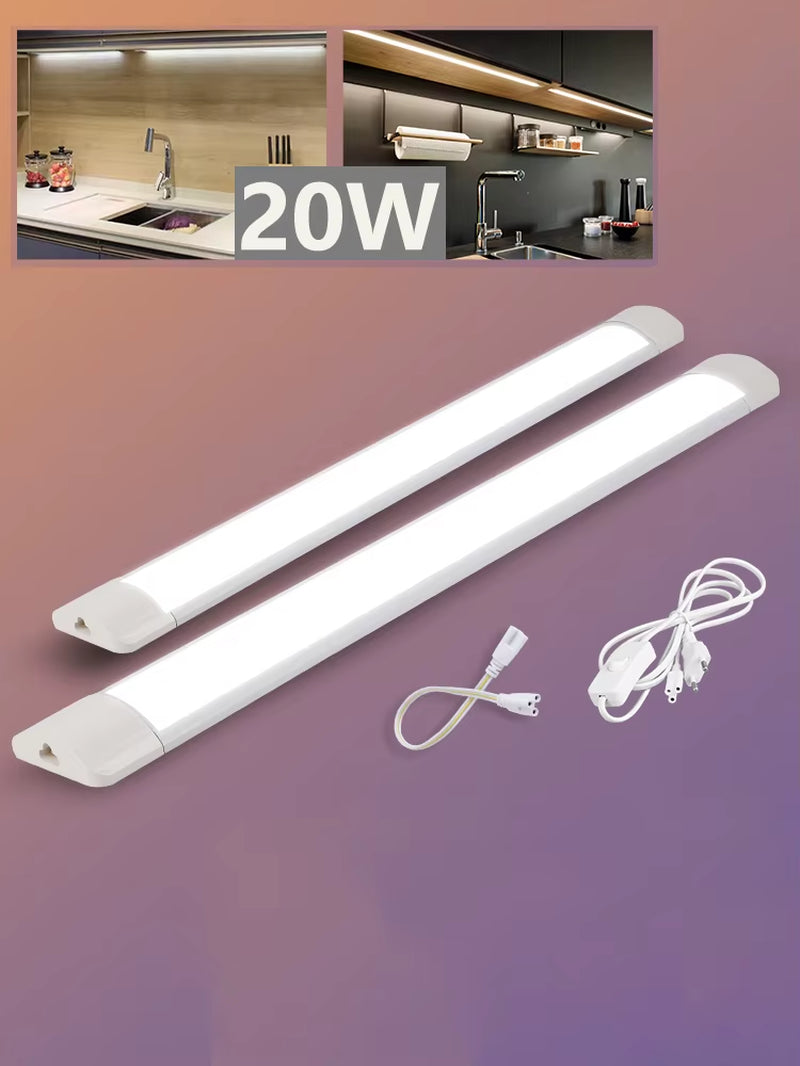 Led Tube Light Fixture High Brightness Lamp Tube 85V-265V Bar Lighting Bulb for Kitchen Home-Appliance Light Strip LED Luminaire