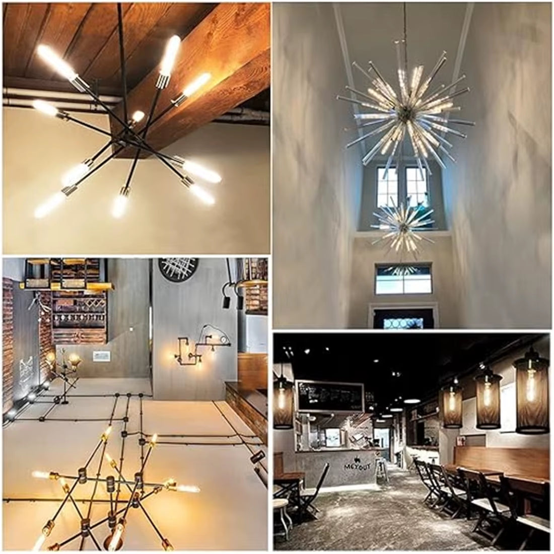 100-240V 6000K LED Filament Light Bulb 110V 120V 6500K Tubular Edison Bulbs T10 T185 T225 T30 T300 Long Tube 4W 6W 8W Led Bulb
