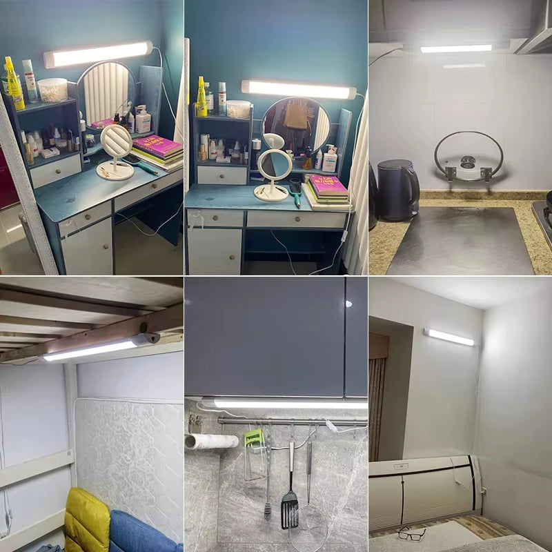 Led Tube Light with 1.8M Switch Wire 30Cm 50Cm 60Cm Kitchen Lamp for Living Room Bedroom under Cabinet Lights Bar Led Tube Lamp