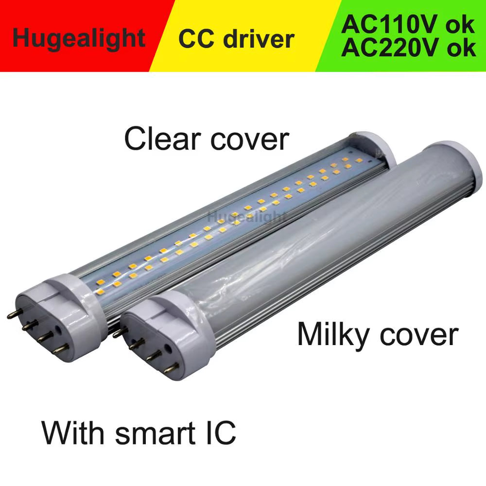 9W 12W 15W 18W 22W 4 Pin Led 2G11 Plug Light CFL Replacement PL Bulb Tube Light  SMD Diffused Coverac96-265V