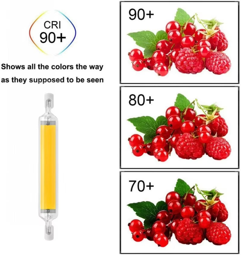 LED R7S Glass Tube 118Mm J118 78Mm J78 COB Light Bulb AC 110V 220V 230V 240V Dimmable Home Lighting Replace Halogen Lamp
