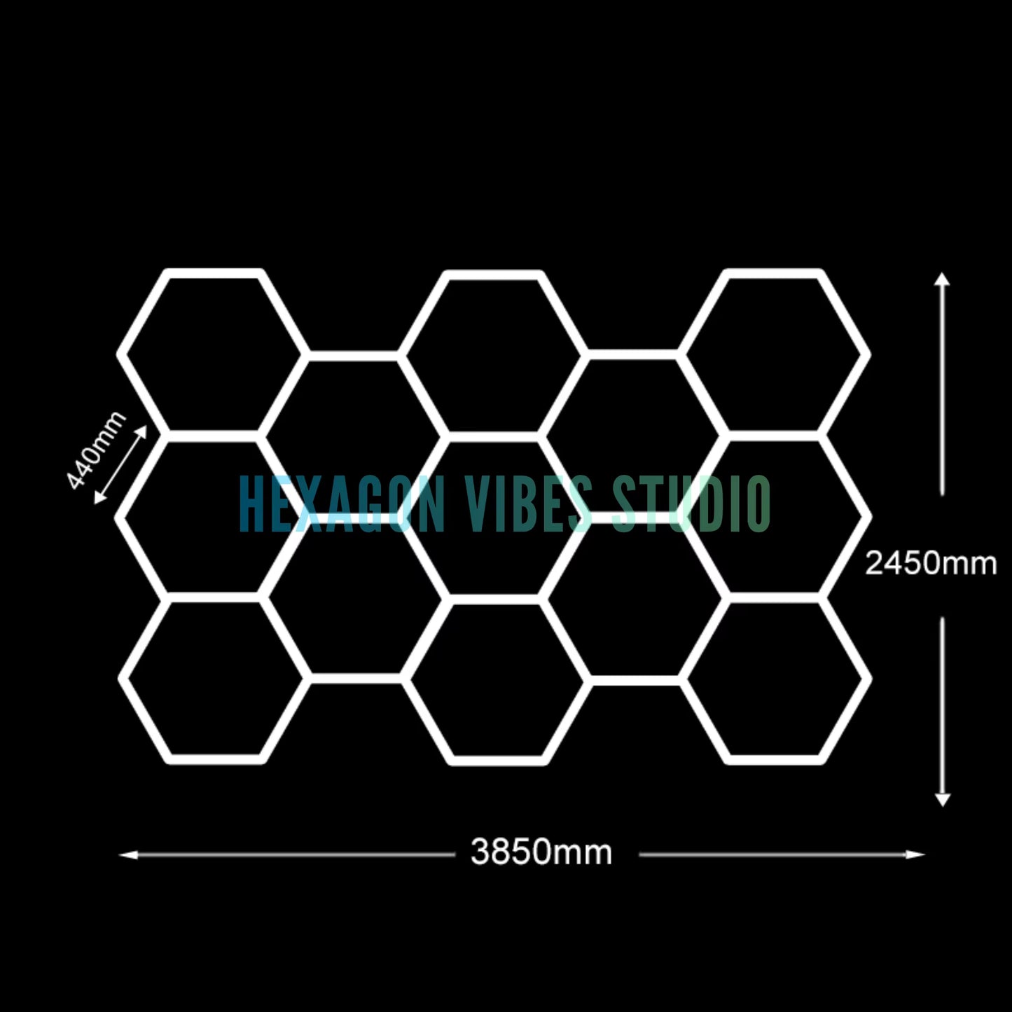 Garage Hexagon Led Ceiling Light Gym Barbershop Honeycomb Light 110V-240V Led Tube Lighting for Car Repair Detailing Lighting