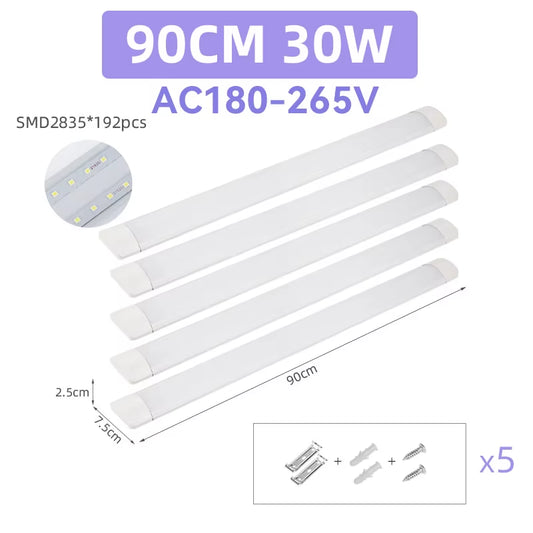 Indoor Home LED Lamp Tube High Brightness 90/120Cm Linear Lights Bar 220V Lighting Bulb for Bedroom Kitchen Cabinet Lamps Strip