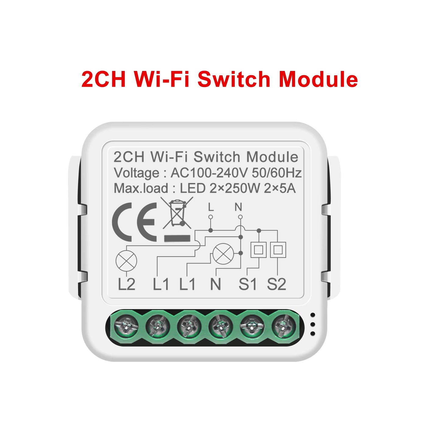 Tuya Smart Wifi Light/Curtain/Dimmer Switch Modules Support 2 Way Control Works with Alexa Hey Google Alice No Hub Needed