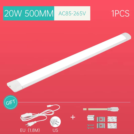 LED Tube Lighting Fixture Super Bright for Bedroom Toilet Kitchen Cabinet Tube Home Decoration with Connect Cable Ceiling Light