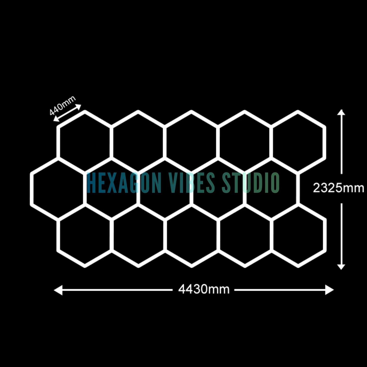 Garage Hexagon Led Ceiling Light Gym Barbershop Honeycomb Light 110V-240V Led Tube Lighting for Car Repair Detailing Lighting
