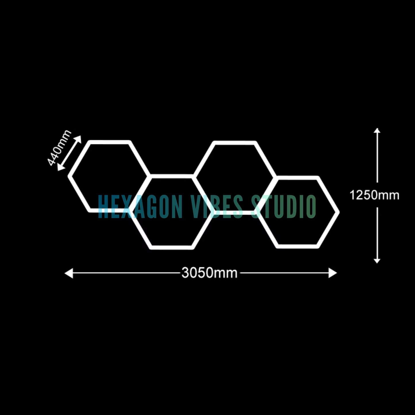 Garage Hexagon Led Ceiling Light Gym Barbershop Honeycomb Light 110V-240V Led Tube Lighting for Car Repair Detailing Lighting