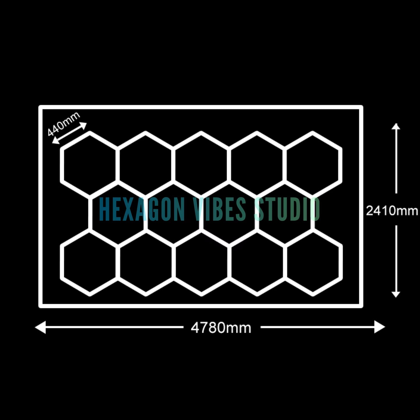 Garage Hexagon Led Ceiling Light Gym Barbershop Honeycomb Light 110V-240V Led Tube Lighting for Car Repair Detailing Lighting