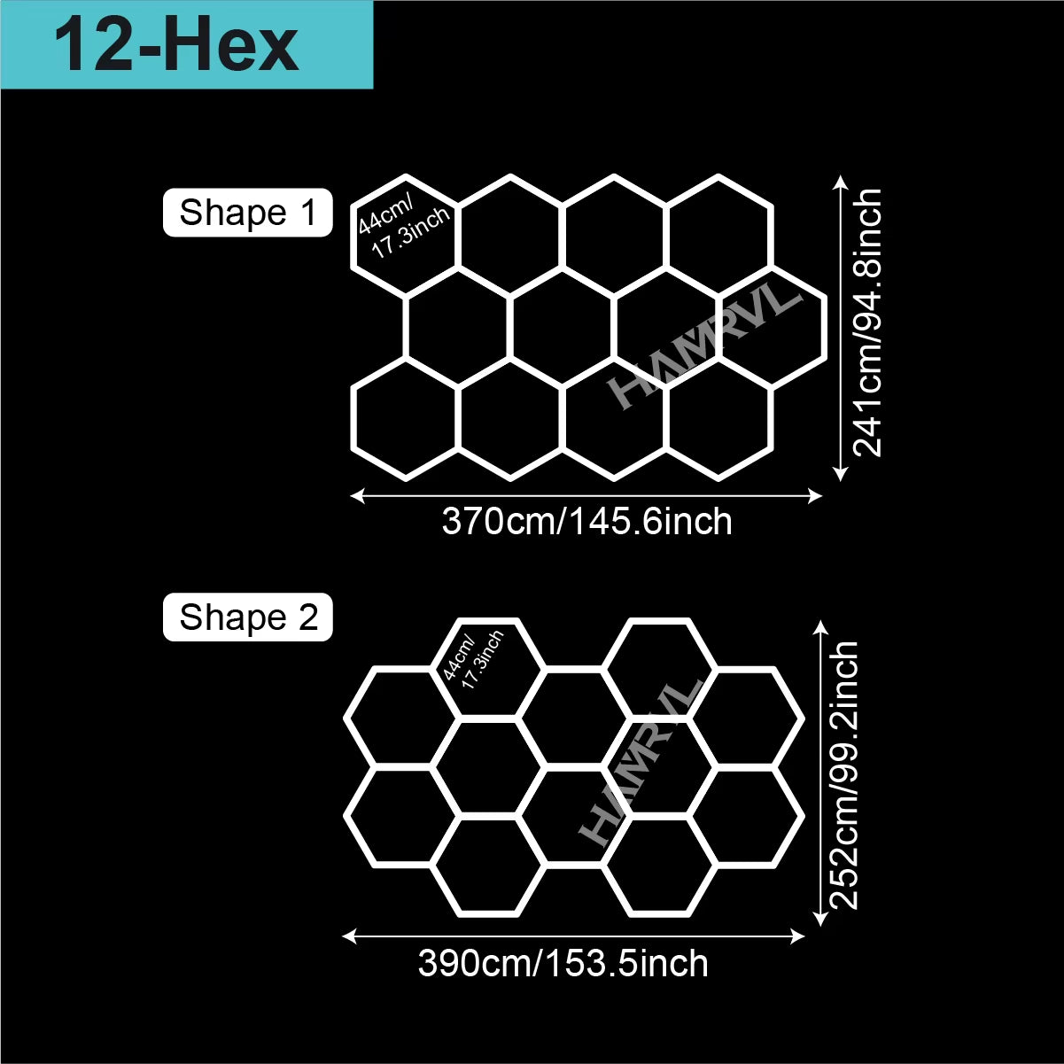 Barbershop Hair Salon Led Ceiling Light Hexagon Garage Light 110V/220V 14 Honeycomb Led Tube Lighting for Car Detailing Workshop