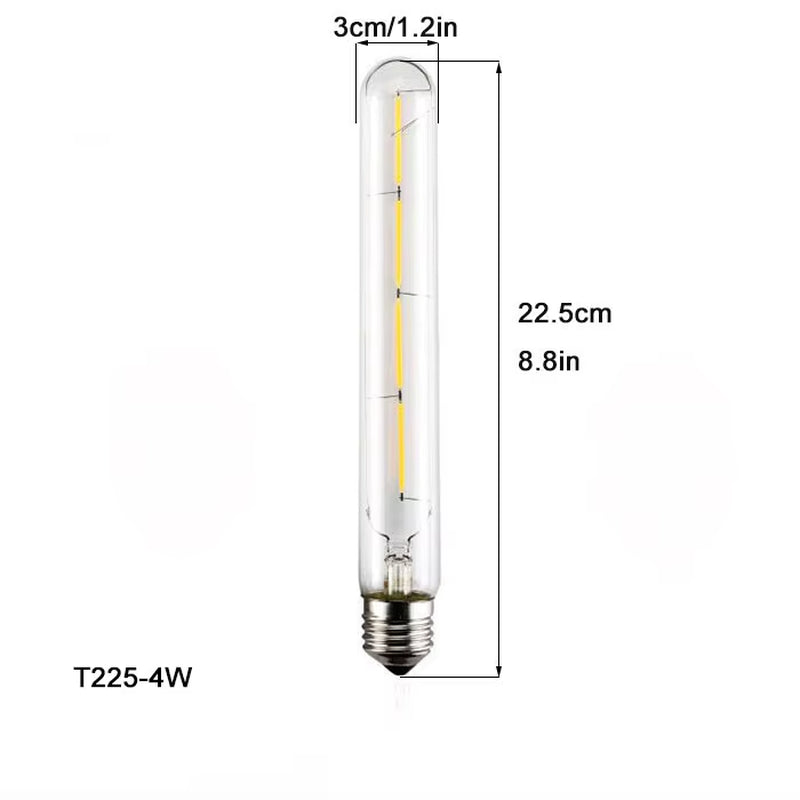 100-240V 6000K LED Filament Light Bulb 110V 120V 6500K Tubular Edison Bulbs T10 T185 T225 T30 T300 Long Tube 4W 6W 8W Led Bulb