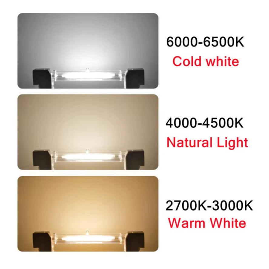 HHLZYH R7S LED COB Glass Tube 78Mm 189Mm 118Mm J78 J118 High Power COB Light Bulb AC110V 220V Home Replace Halogen Lamp