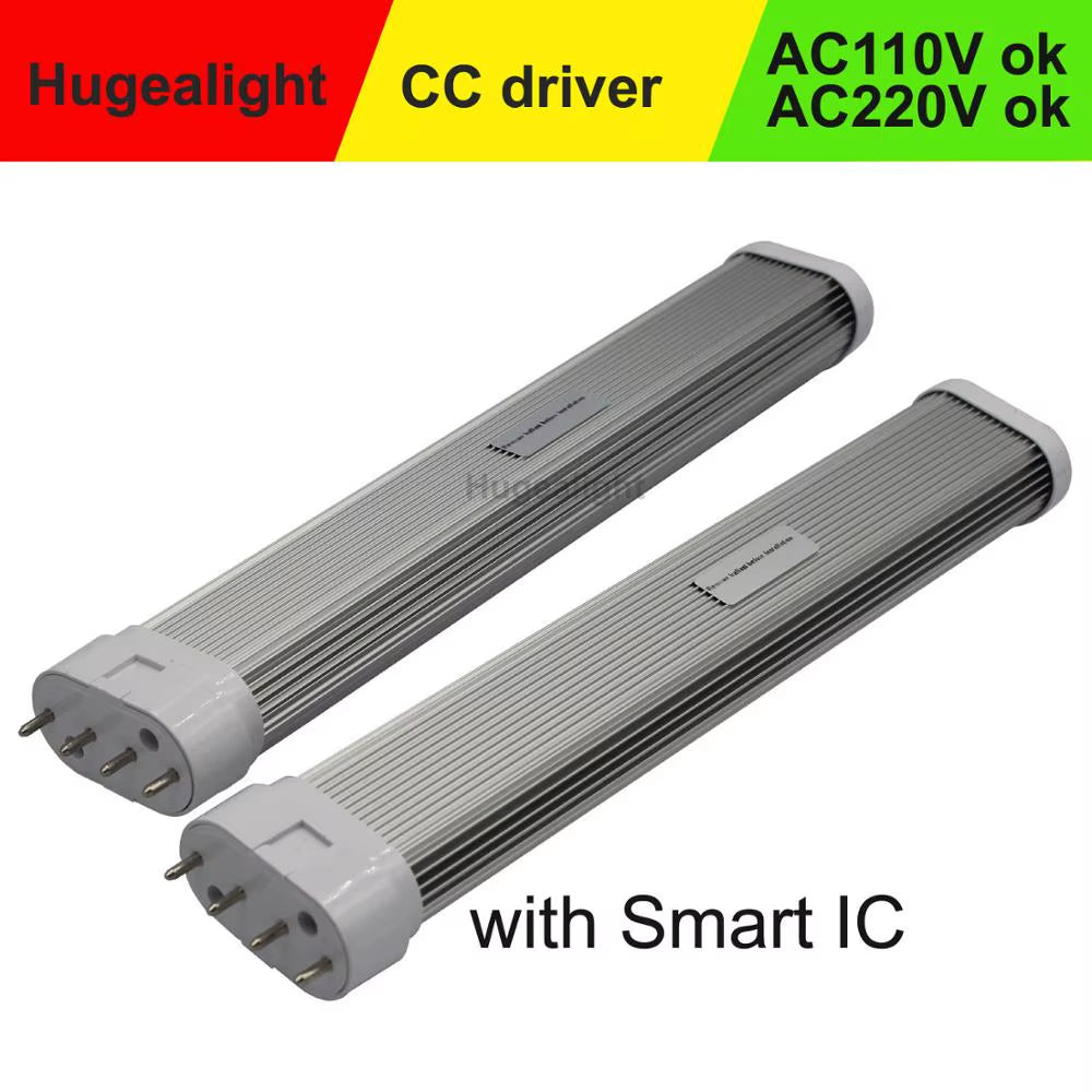 9W 12W 15W 18W 22W 4 Pin Led 2G11 Plug Light CFL Replacement PL Bulb Tube Light  SMD Diffused Coverac96-265V