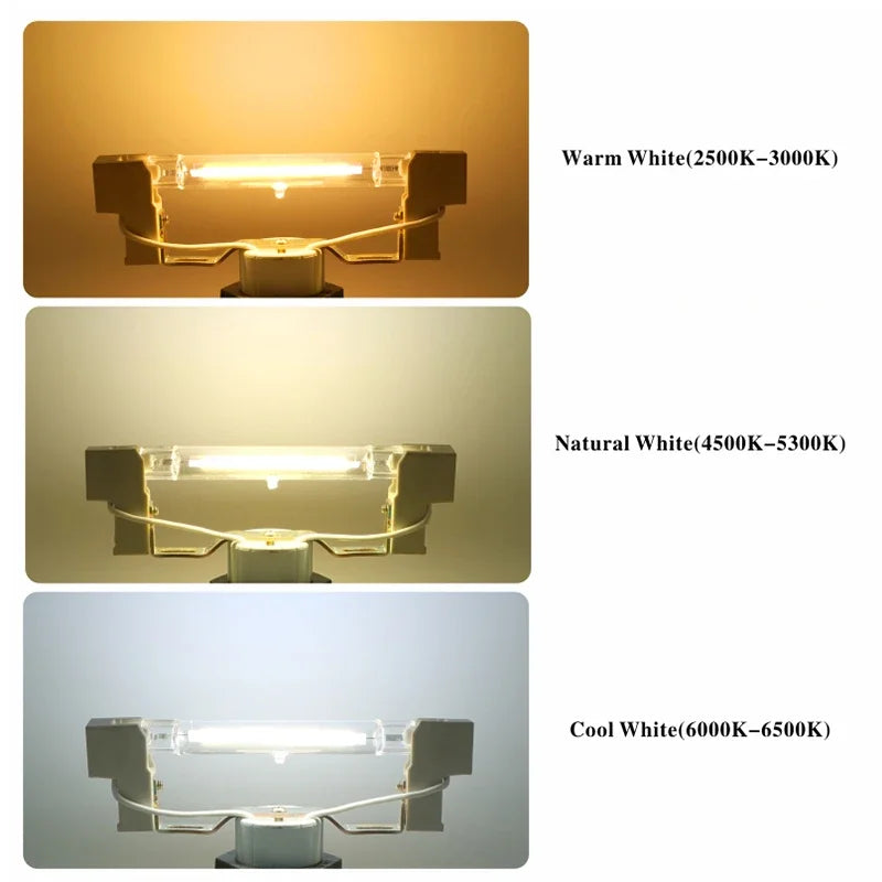 High Power LED R7S Glass Tube COB Bulb Ceramics 110V 220V 78MM 118MM R7S Corn Lamp 5W 10W 20W J78 J118 Replace Halogen Lampadas