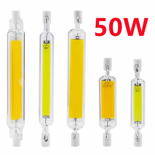 HHLZYH R7S LED COB Glass Tube 78Mm 189Mm 118Mm J78 J118 High Power COB Light Bulb AC110V 220V Home Replace Halogen Lamp