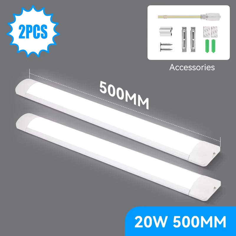 Led Tube Light 85-265V 10W 20W Led Bar Lamp 30/50CM Tube Ceiling Wall Lamps Home Indoor Lighting Fixture for Kitchen Bedroom