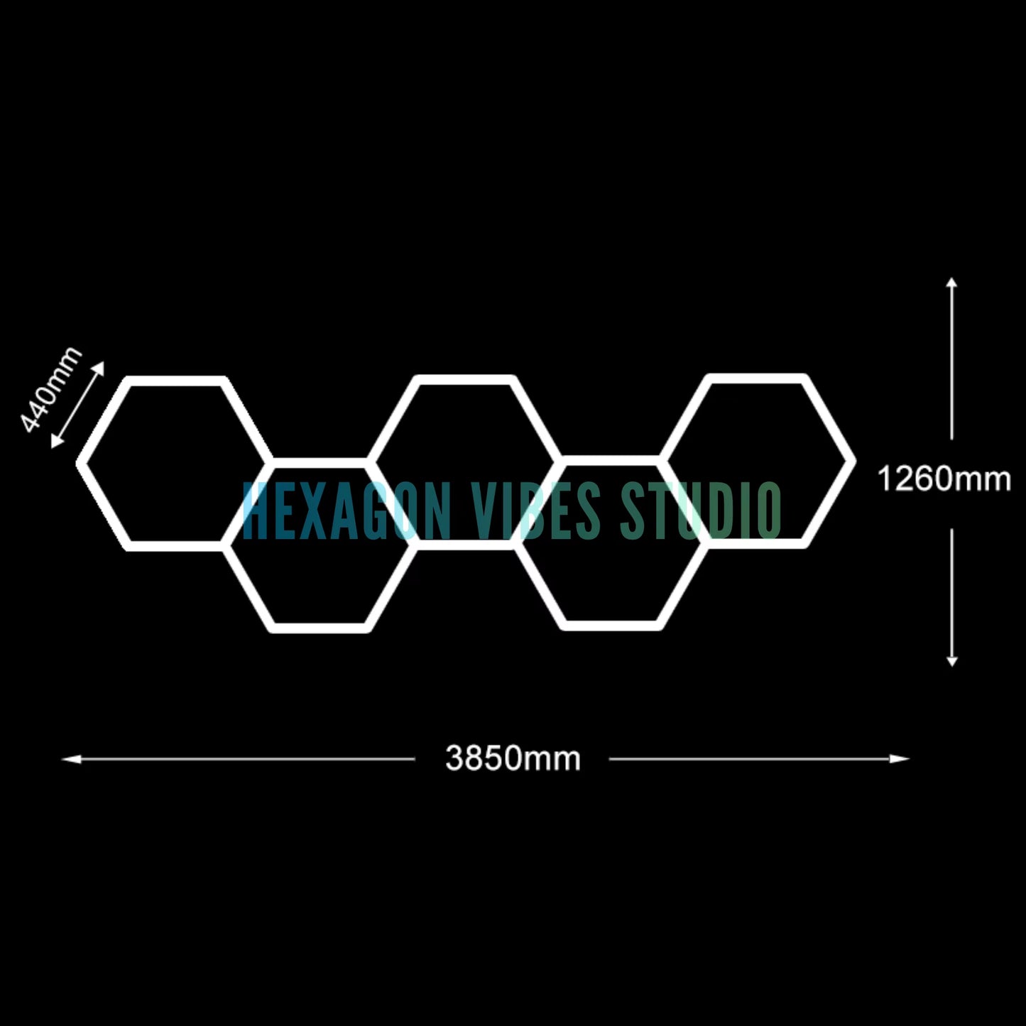 Garage Hexagon Led Ceiling Light Gym Barbershop Honeycomb Light 110V-240V Led Tube Lighting for Car Repair Detailing Lighting