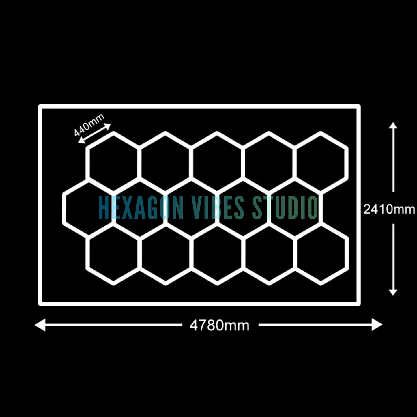 Garage Hexagon Led Ceiling Light Gym Barbershop Honeycomb Light 110V-240V Led Tube Lighting for Car Repair Detailing Lighting