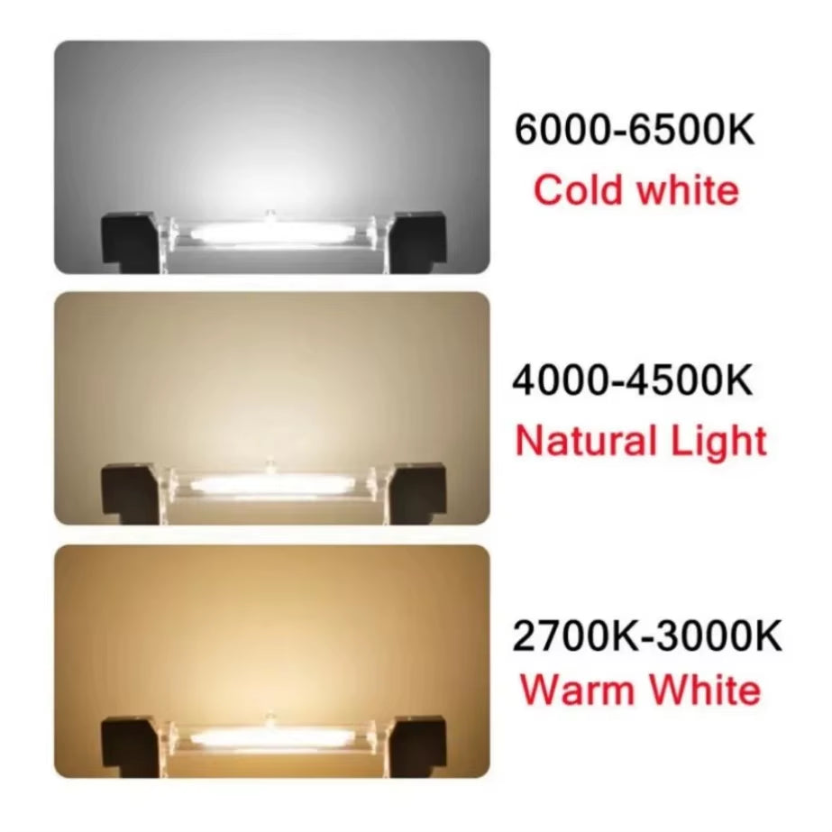 Paamaa R7S LED COB Glass Tube 78Mm 189Mm 118Mm J78 J118 High Power COB Light Bulb AC 110V 220V Home Replace Halogen Lamp