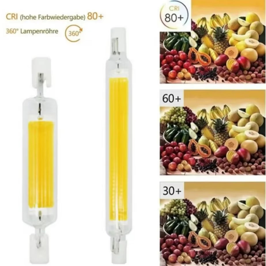 Paamaa R7S LED COB Glass Tube 78Mm 189Mm 118Mm J78 J118 High Power COB Light Bulb AC 110V 220V Home Replace Halogen Lamp
