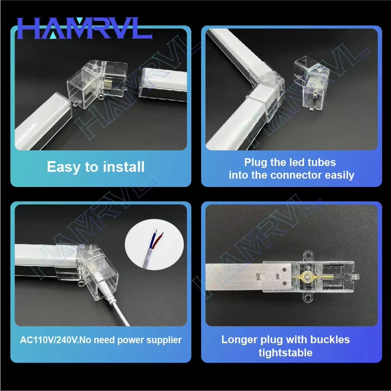 Hexagon LED Lighting for Garage Barbecue Shop Barbershop Gym Bar Car Detailing Showroom 4S Workshop Ceiling Light Honeycomb Tube