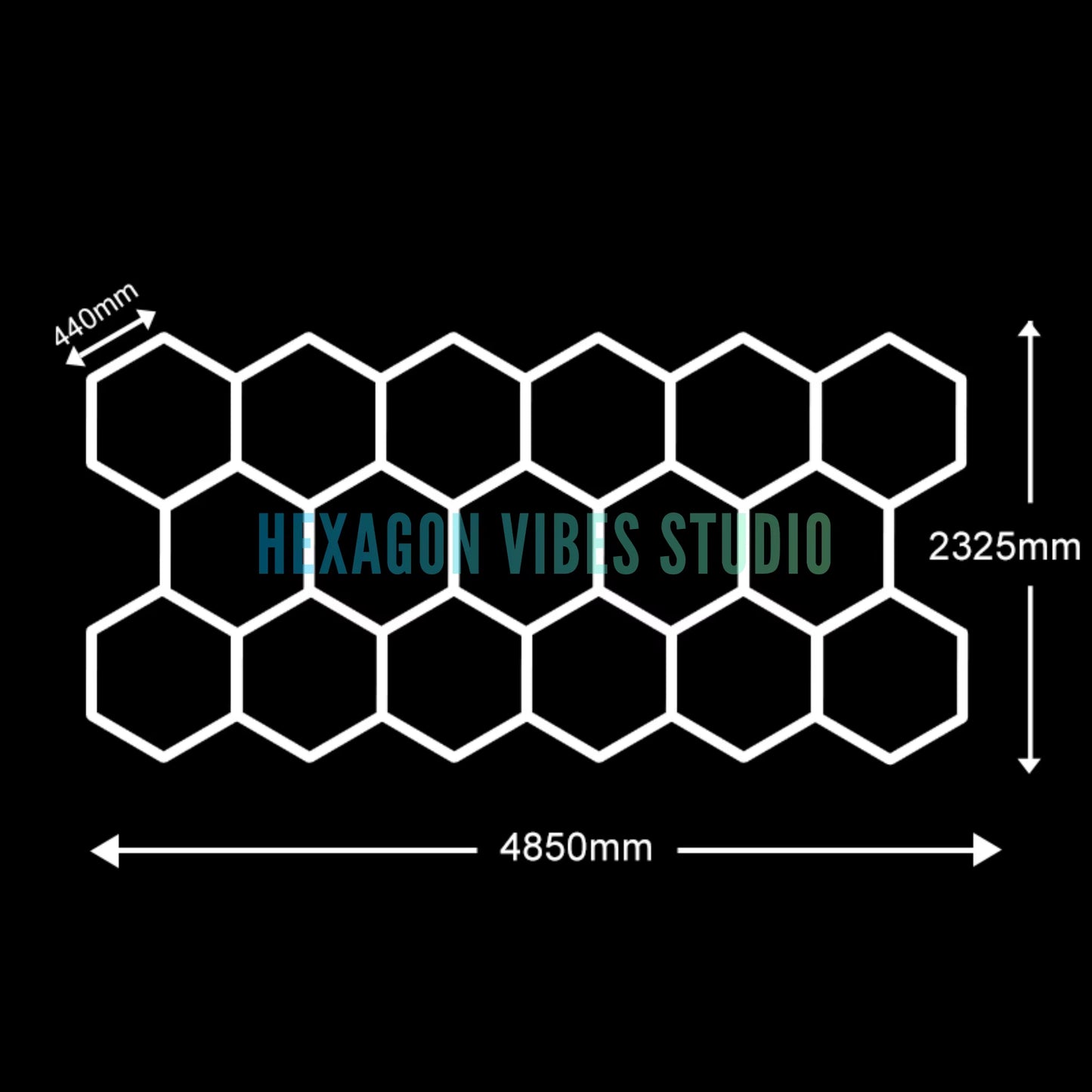 Garage Hexagon Led Ceiling Light Gym Barbershop Honeycomb Light 110V-240V Led Tube Lighting for Car Repair Detailing Lighting