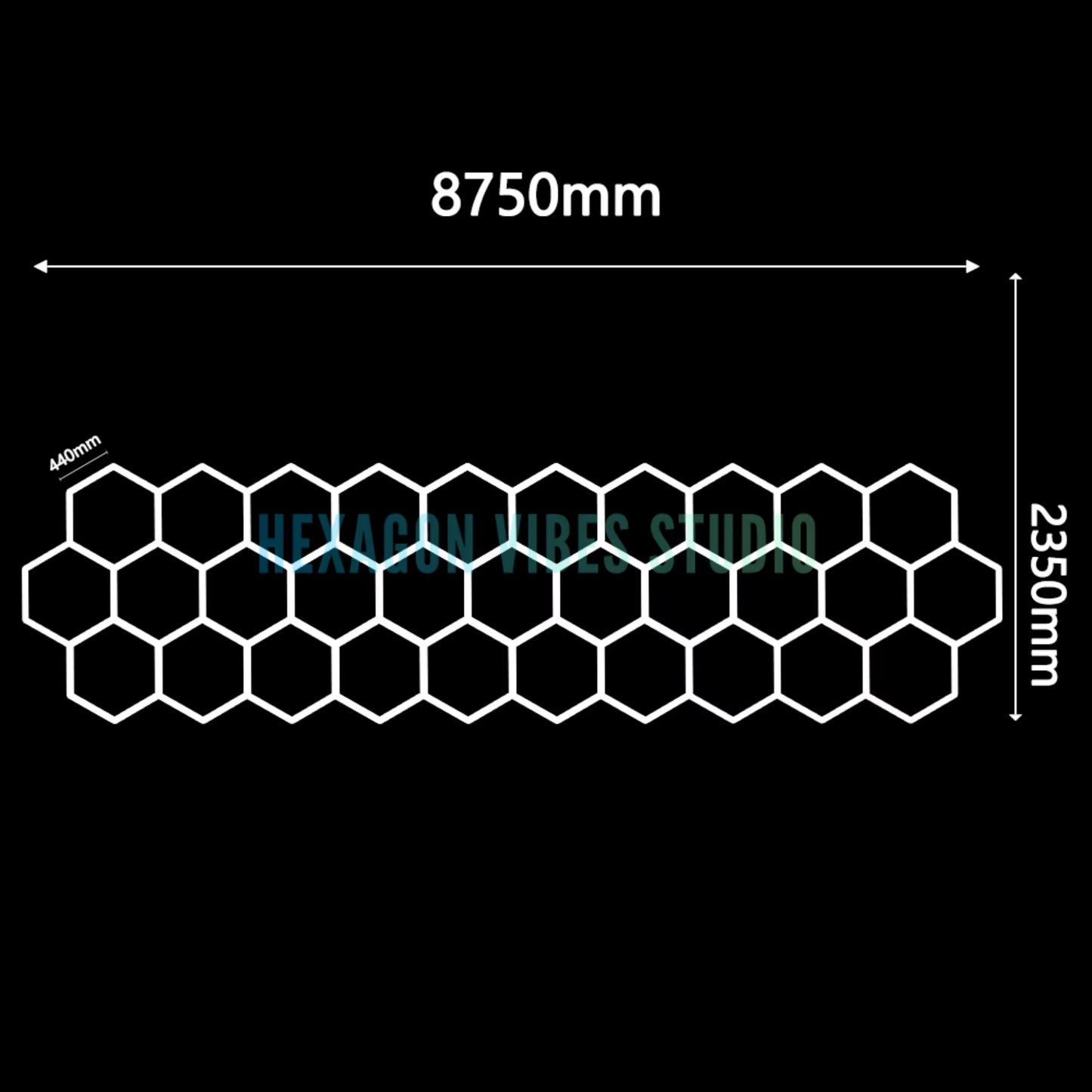 Garage Hexagon Led Ceiling Light Gym Barbershop Honeycomb Light 110V-240V Led Tube Lighting for Car Repair Detailing Lighting