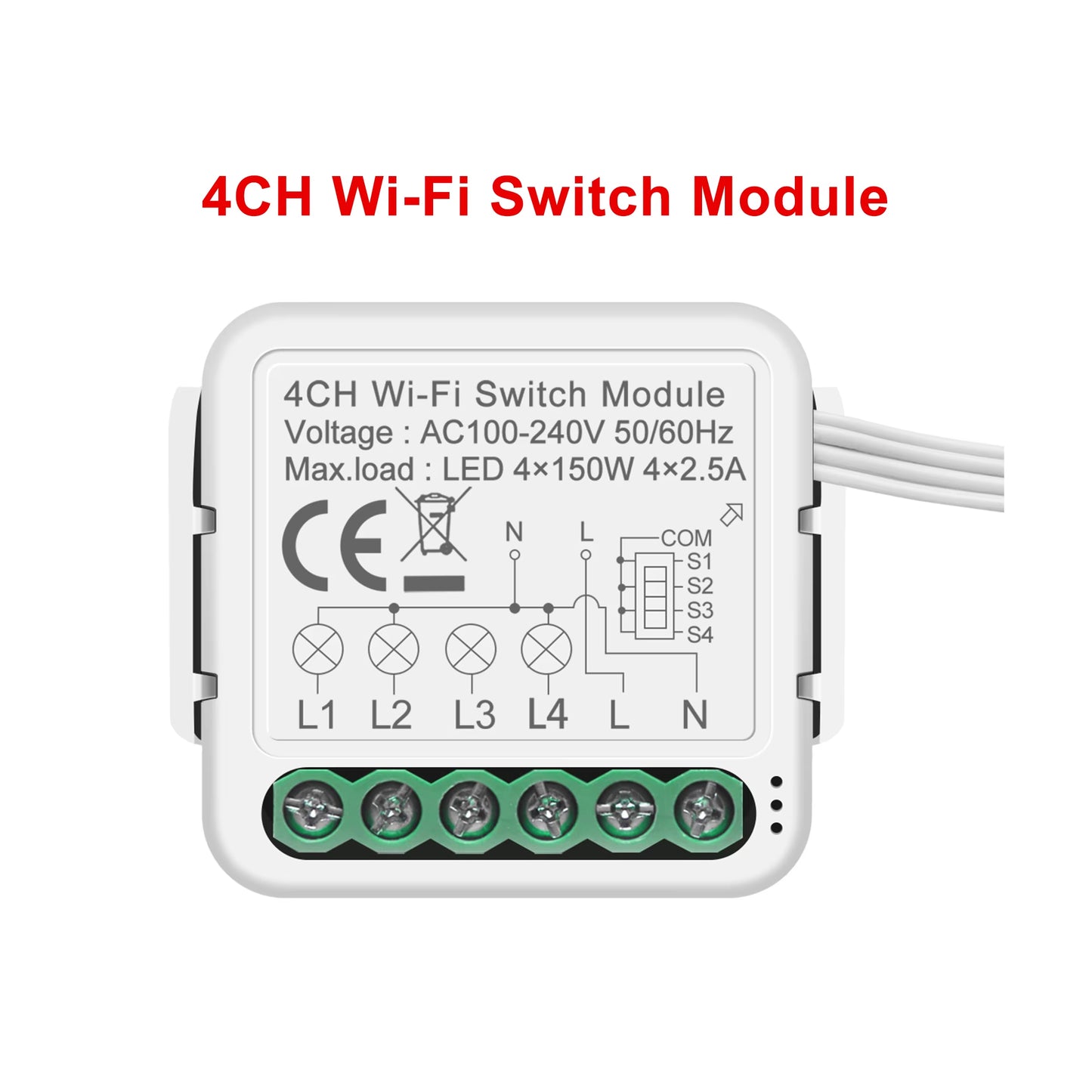 Tuya Smart Wifi Light/Curtain/Dimmer Switch Modules Support 2 Way Control Works with Alexa Hey Google Alice No Hub Needed