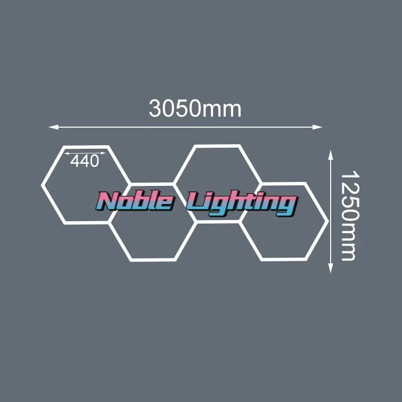 1-5PCS Honeycomb Led Light Garage Light Hexagon Led Lamp Led Tube Ceiling Lighting for Auto Car Body Repair Workshop Customized