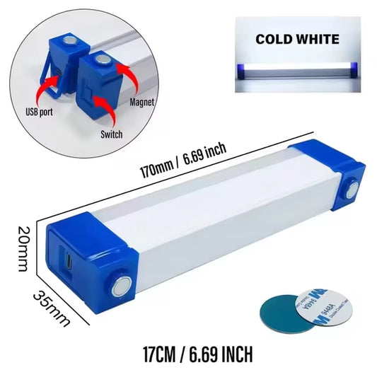 LED Bar Light Rechargeable Tube Camping Lamp Magnetic Suspension Portable Light Bulb for Emergency Night Market Outdoor Lighting