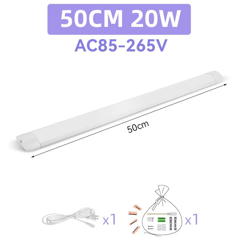 Led Tube Light Fixture High Brightness Lamp Tube 85V-265V Bar Lighting Bulb for Kitchen Home-Appliance Light Strip LED Luminaire