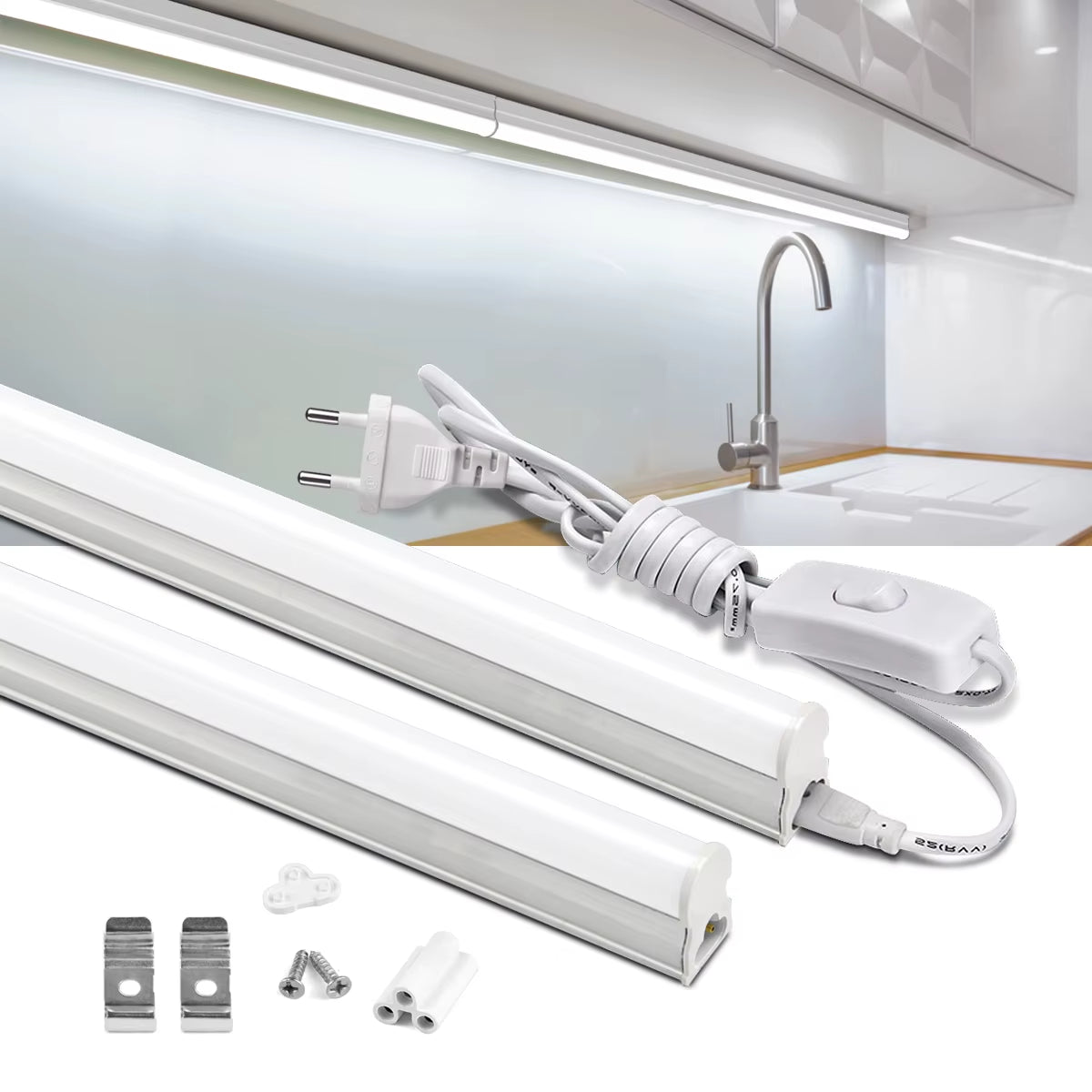T5 LED Tube 30CM 220V 110V LED Lamp Bulb 6W LED Fluorescent Tube for Indoor Kitchen Lighting 2835 SMD LED Light Tubo