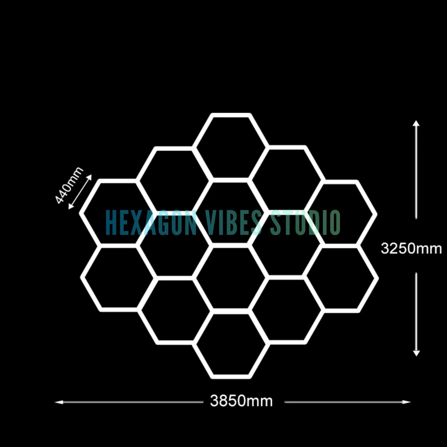 Garage Hexagon Led Ceiling Light Gym Barbershop Honeycomb Light 110V-240V Led Tube Lighting for Car Repair Detailing Lighting