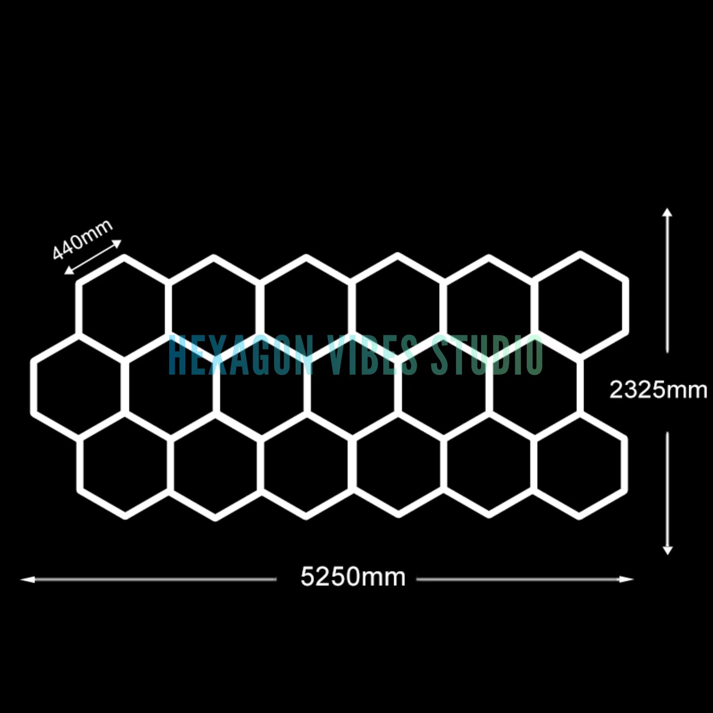 Garage Hexagon Led Ceiling Light Gym Barbershop Honeycomb Light 110V-240V Led Tube Lighting for Car Repair Detailing Lighting