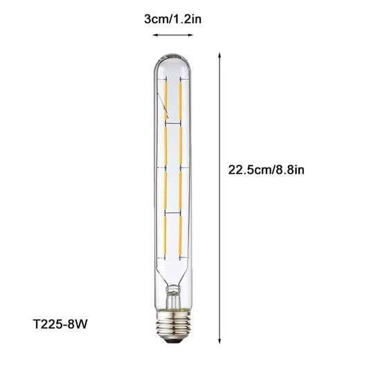 100-240V 6000K LED Filament Light Bulb 110V 120V 6500K Tubular Edison Bulbs T10 T185 T225 T30 T300 Long Tube 4W 6W 8W Led Bulb