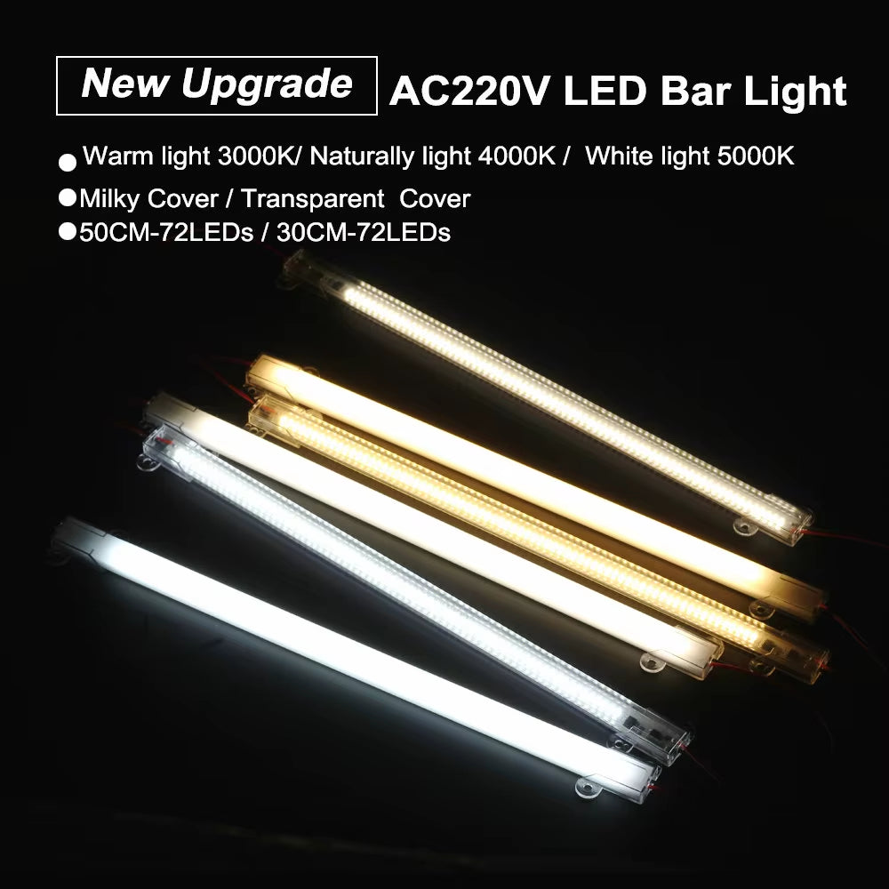 LED Tube AC220V 8W High Brightness 2835 30Cm 50Cm 72Leds Energy Saving LED Fluorescent Tubes 5Pcs/Lot.