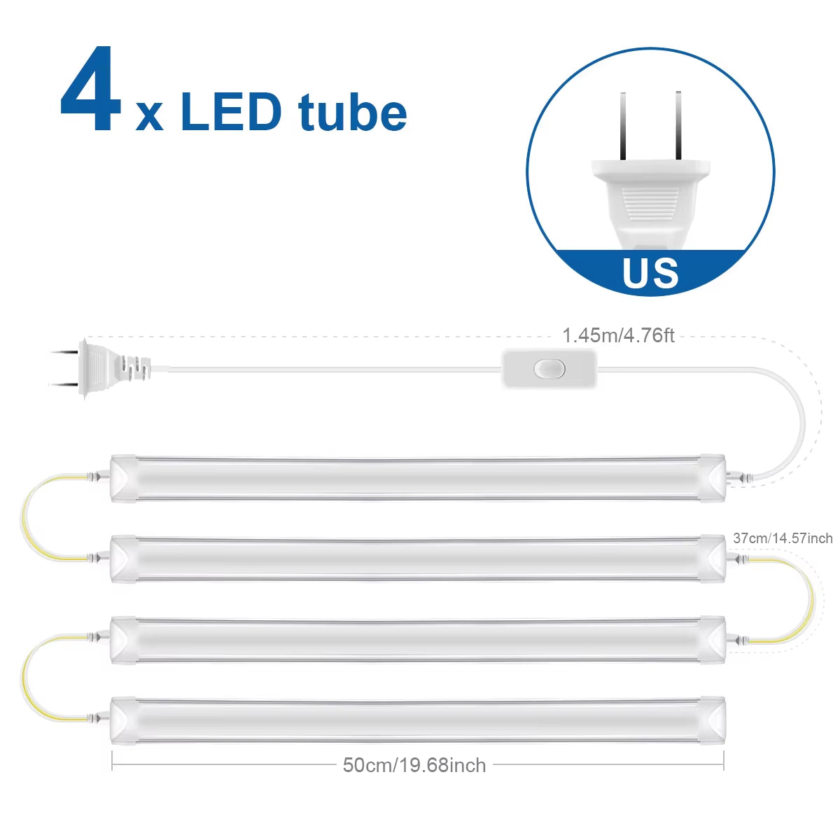 100V -230V 50CM Tube LED T5 15W/ T8 25W 220V LED Bar Light Replace Fluorescent Tube Bulbs Cabinet Kitchen Wall Lamp Lighing -J