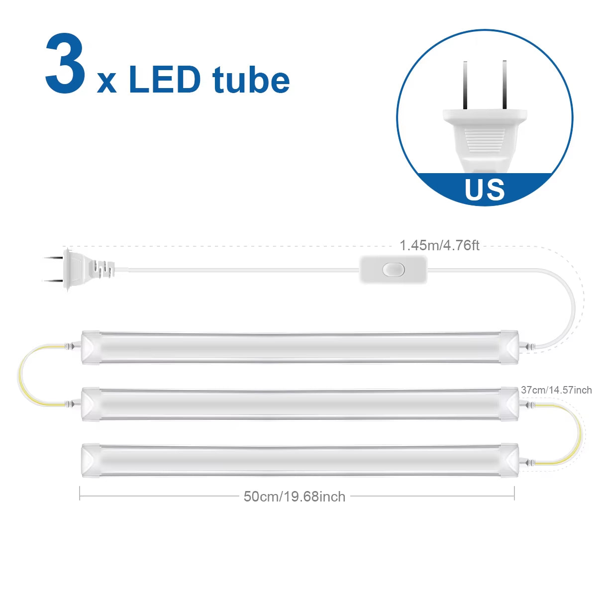 100V -230V 50CM Tube LED T5 15W/ T8 25W 220V LED Bar Light Replace Fluorescent Tube Bulbs Cabinet Kitchen Wall Lamp Lighing -J