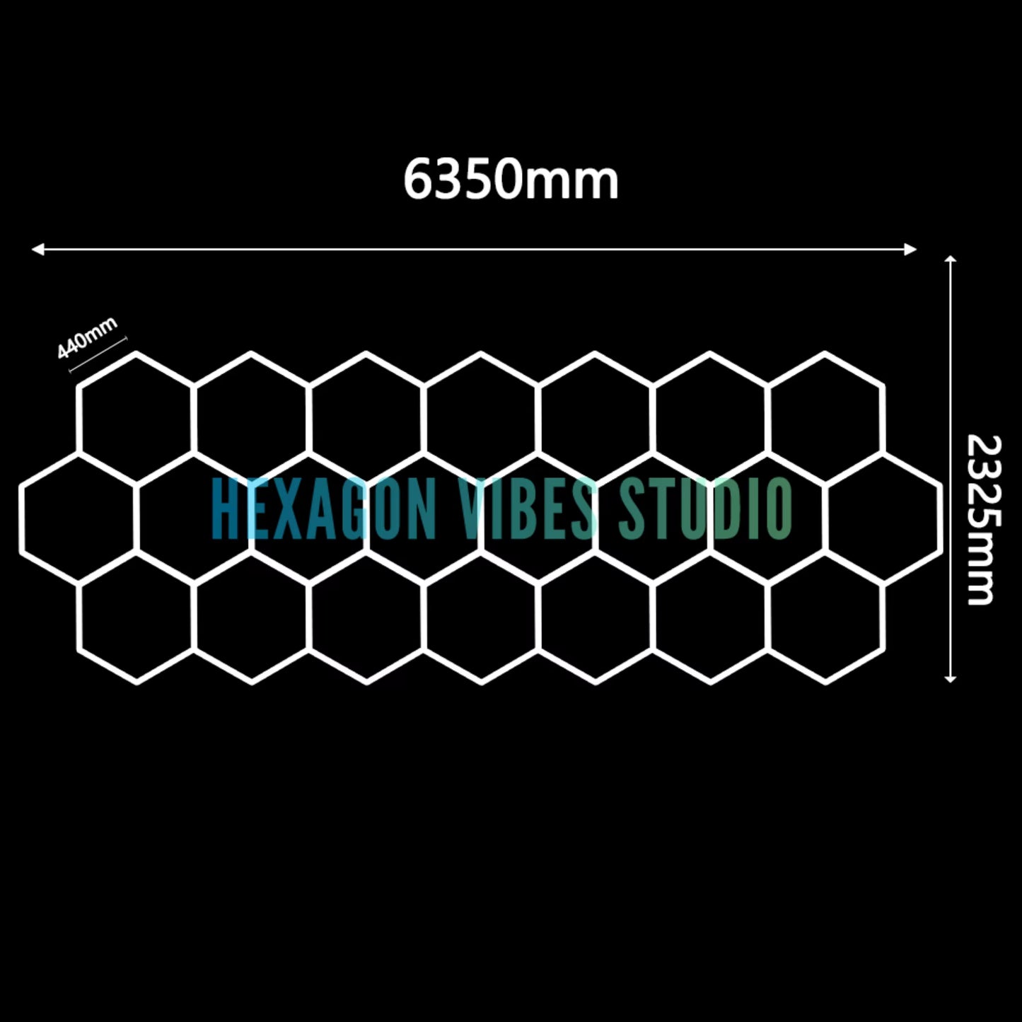 Garage Hexagon Led Ceiling Light Gym Barbershop Honeycomb Light 110V-240V Led Tube Lighting for Car Repair Detailing Lighting